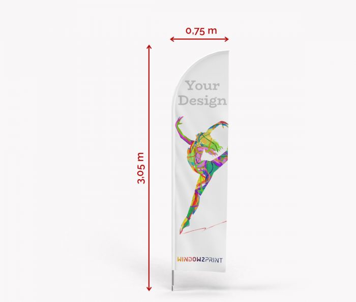 Classic Beachflag Straight M - Window2Print