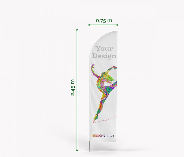 Classic Beachflag Straight S - Window2Print