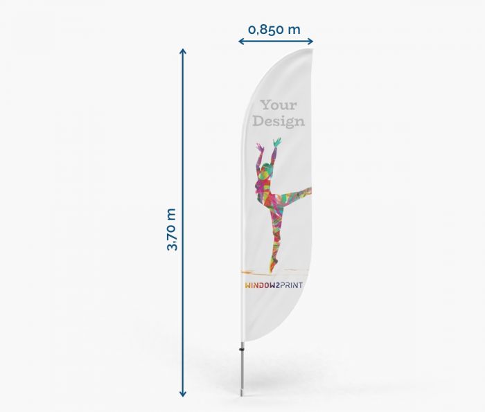 Classic Beach Flag Bend L | Window2Print