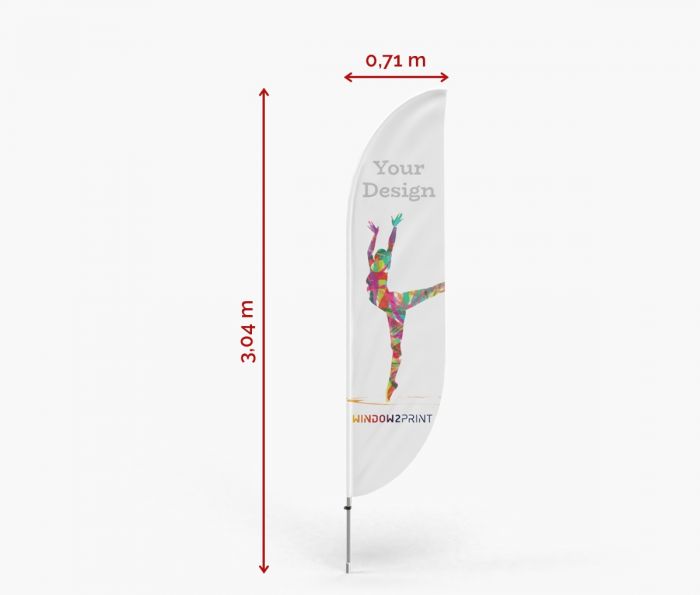 Classic Beach Flag Bend M | Window2Print