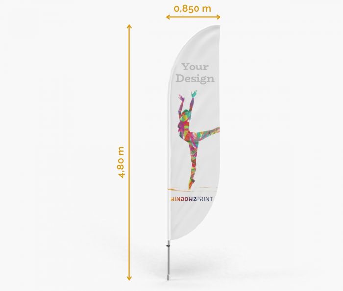 Classic Beach Flag Bend XL | Window2Print