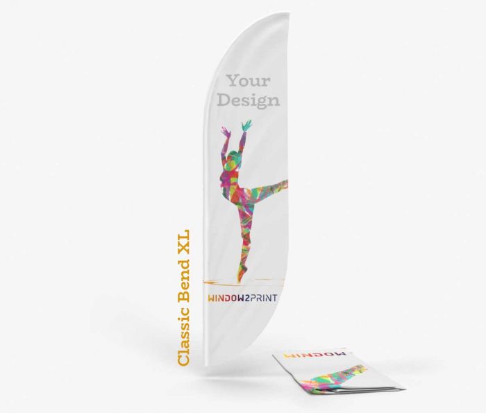 Classic Beach Flag Bend XL - ispis - Window2Print