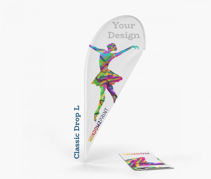 Classic Beach Flag Drop L - ispis - Window2Print