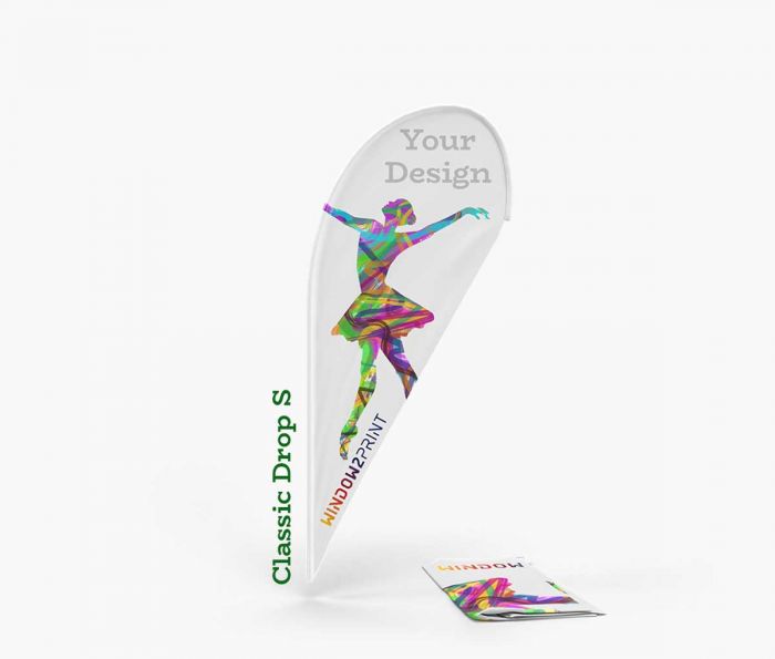 Classic Beach Flag Drop S - ispis - Window2Print