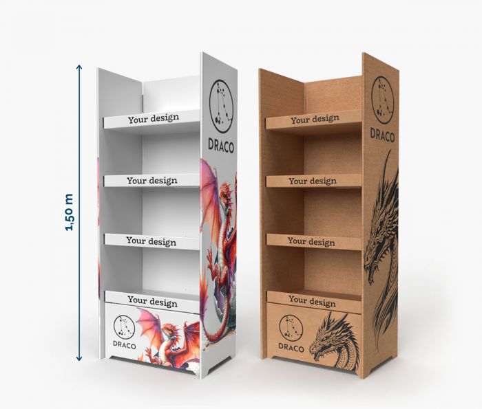 DRACO Polični zaslon 60 x 40 x 150 cm| Window2Print