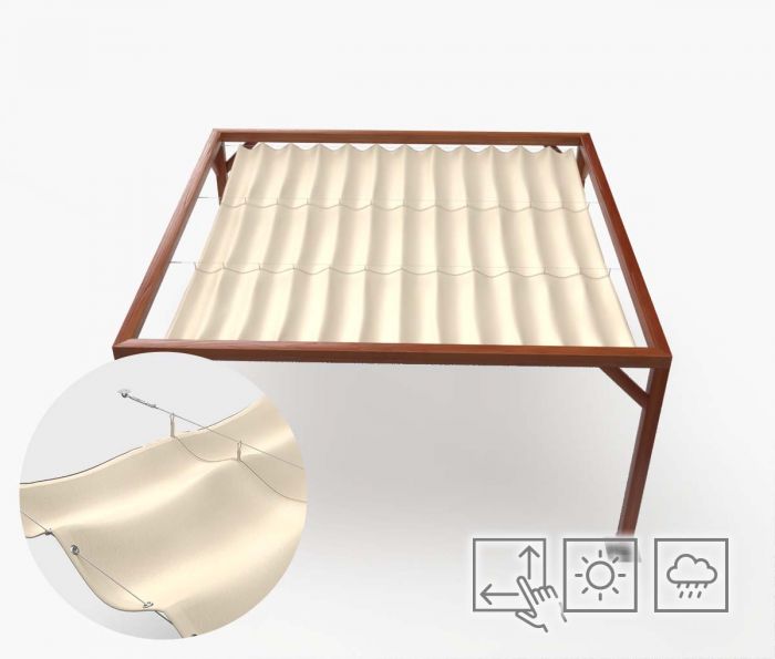 Pergola Nadstrešnica Classic - vodootporna - bež - Window2Print