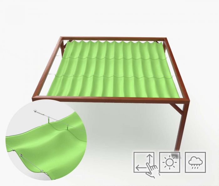 Pergola Nadstrešnica Classic - vodootporna - zelena - Window2Print