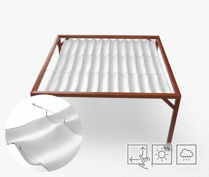 Pergola Nadstrešnica Classic - vodootporna - bijela - Window2Print