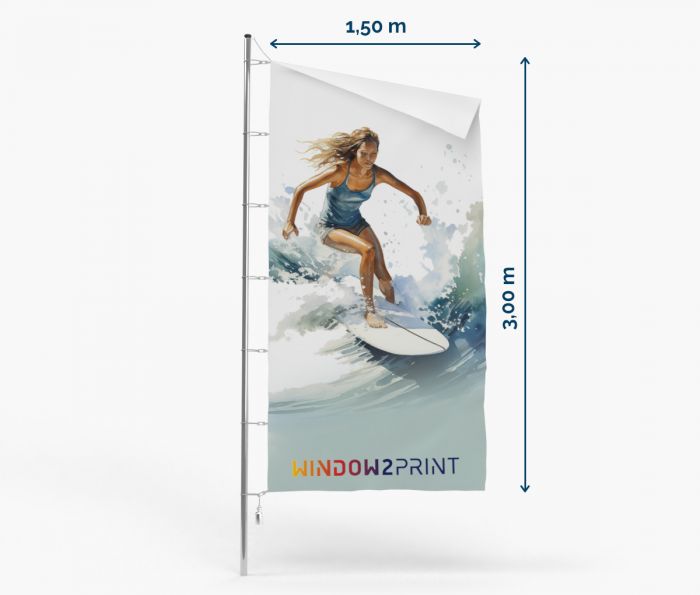Promotivne zastave - Poliester 115 - 150 x 300 cm - s kukicama - Fan Zone | Window2Print