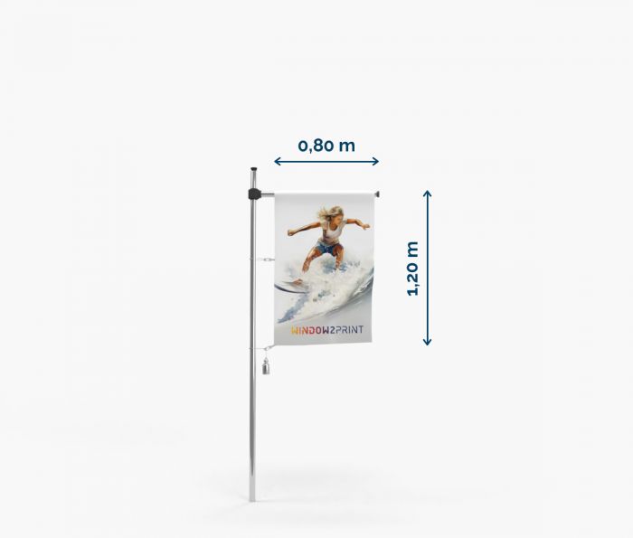 Promotivne zastave - Poliester 115 - 80 x 120 cm - s tunelom i kukicama - Fan Zone | Window2Print