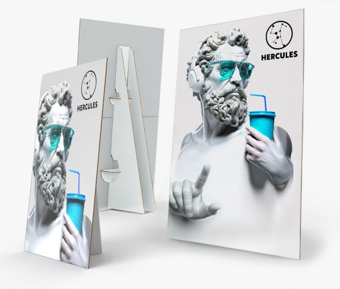 HERCULES Samostojeći reklamni zaslon 70,70x100 | W2P