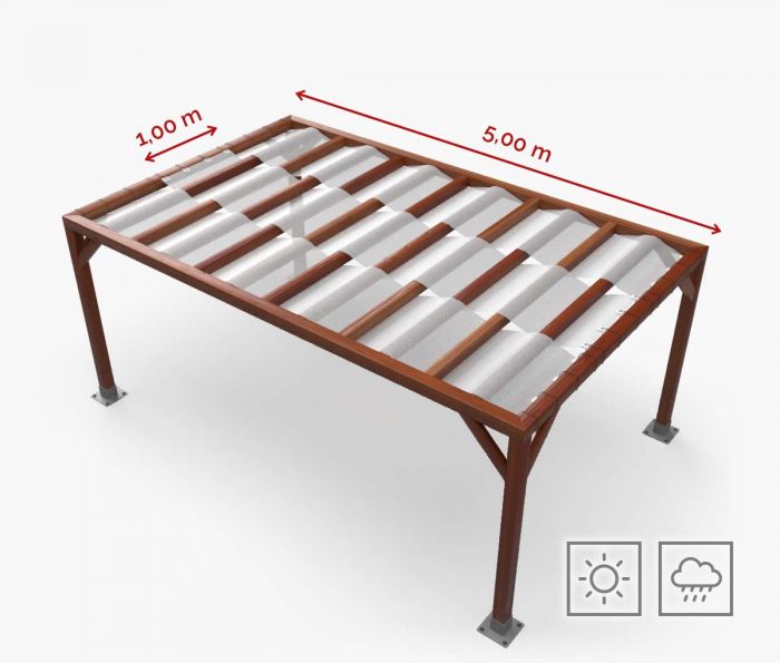 Tenda sa zaštitnom trakom - 100x500 cm - vodootporna - bijela ・ Window2Print