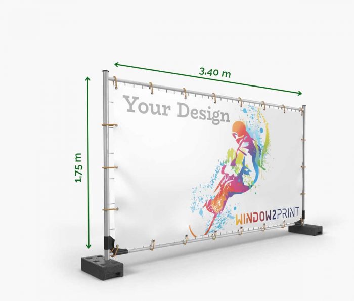 Baneri za ograde 340 x 175 cm ❖ Window2Print