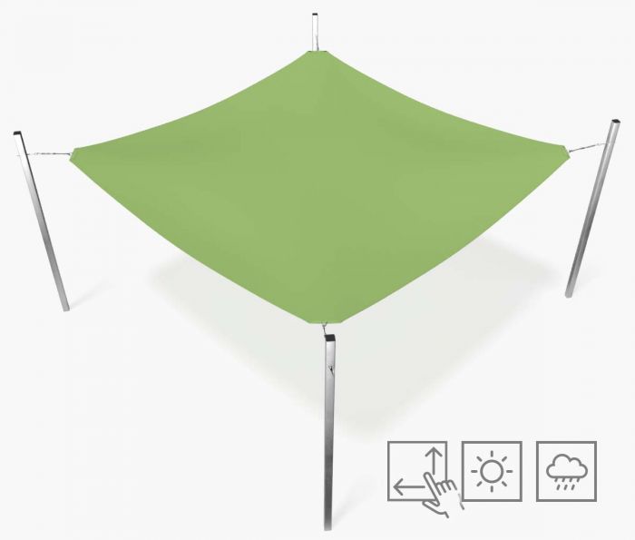 Pravokutna jedra za sjenilo - vodootporna - zelena - Window2Print