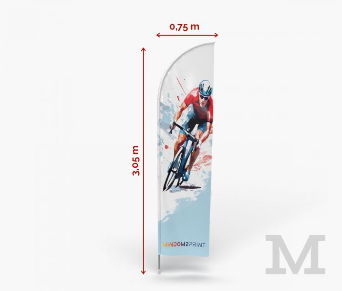 Classic Beach Flag Straight M - Fan Zone | Window2Print