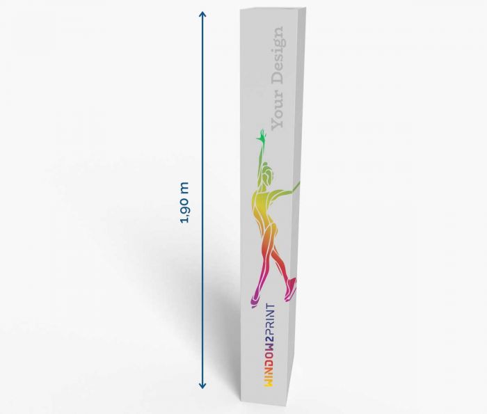 Pravokutni totem 46,6 x 23,4 x 190 cm ✦ Window2Print