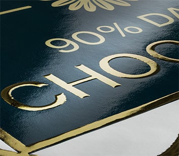 Selektivni 3D Max Gold lak na samoljepljivim etiketama