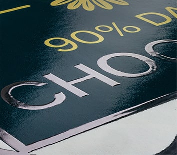 Selektivni 3D Silver lak na samoljepljivim etiketama